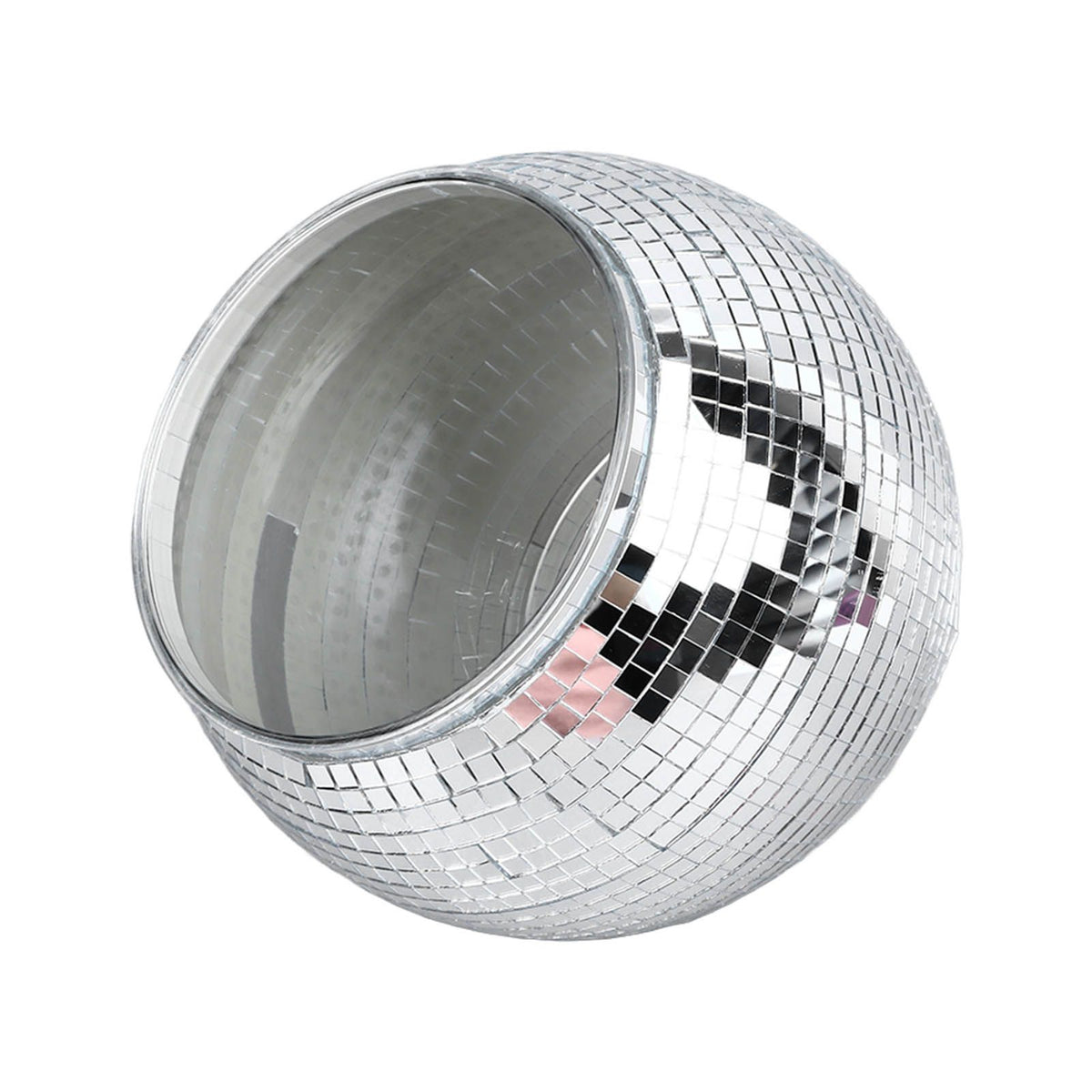 Disco Ball Ice Bucket Plastic Large Capacity Party Drink Bucket for Beer Cocktail Wine Silver