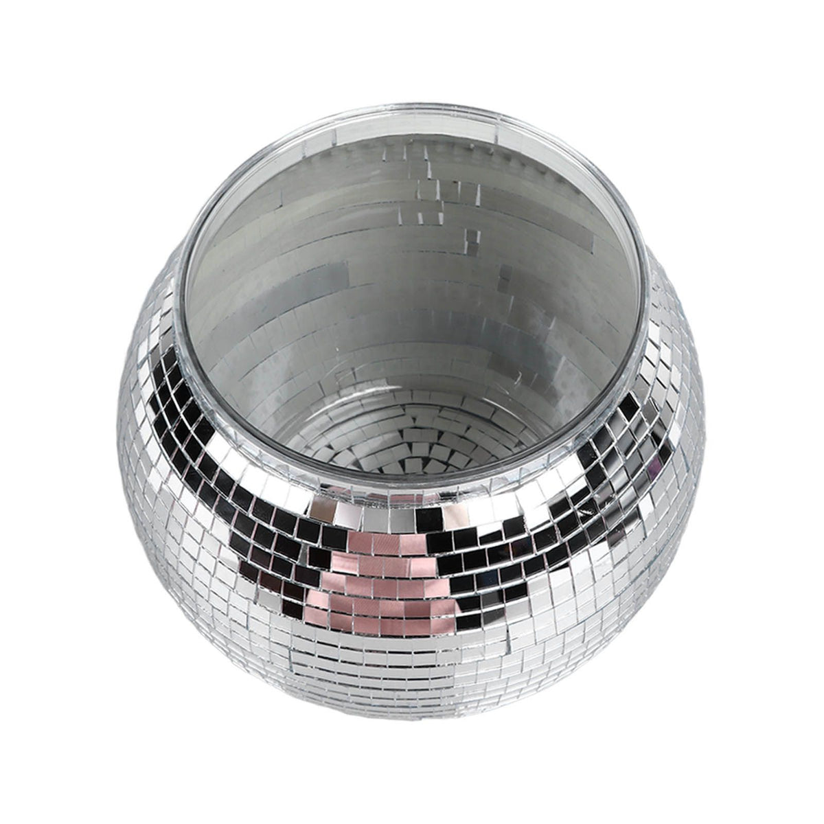 Disco Ball Ice Bucket Plastic Large Capacity Party Drink Bucket for Beer Cocktail Wine Silver