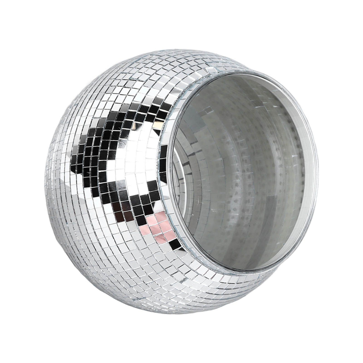 Disco Ball Ice Bucket Plastic Large Capacity Party Drink Bucket for Beer Cocktail Wine Silver