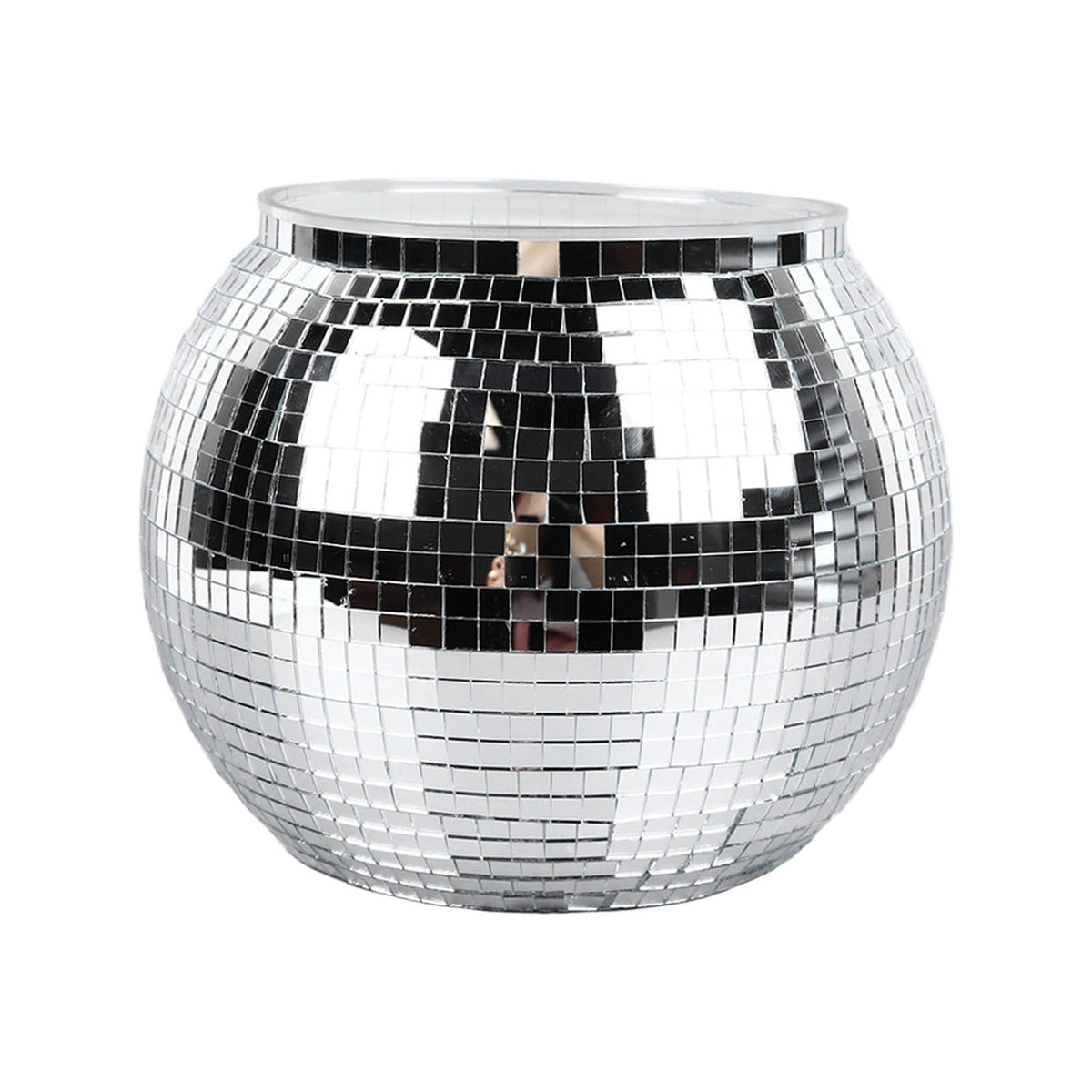 Disco Ball Ice Bucket Plastic Large Capacity Party Drink Bucket for Beer Cocktail Wine Silver