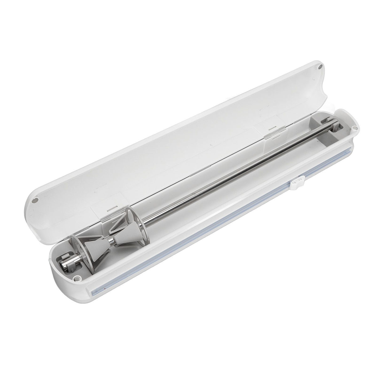 Plastic Wrap Dispenser with Slide Cutter Smooth Cutting Adjustable Reusable Cling Film Dispenser for Tin Foil S 37x6.5cm