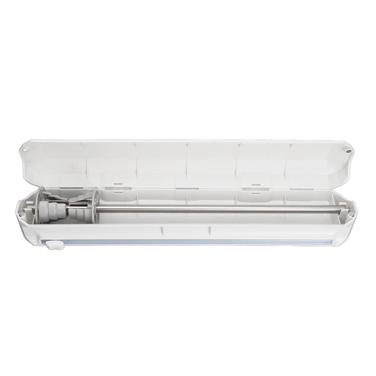 Plastic Wrap Dispenser with Slide Cutter Smooth Cutting Adjustable Reusable Cling Film Dispenser for Tin Foil M 38.5x7.5cm