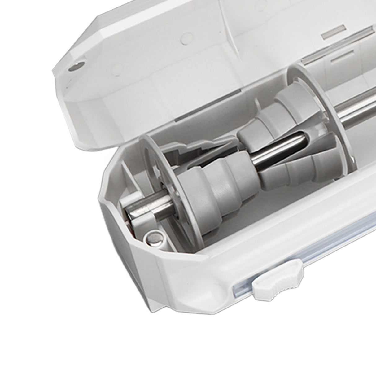 Plastic Wrap Dispenser with Slide Cutter Smooth Cutting Adjustable Reusable Cling Film Dispenser for Tin Foil M 38.5x7.5cm