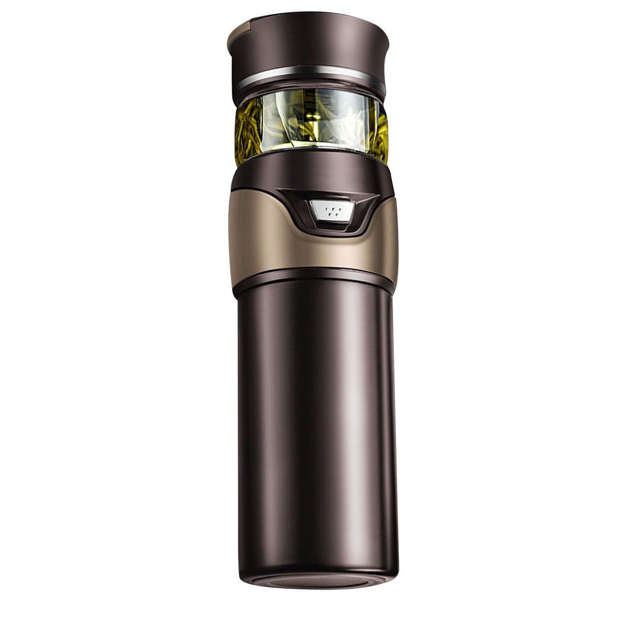 Tea Bottle with Infuser Tea Tumbler Stainless Steel Double Layer Insulated Cup for Men Daily Office Home Brown