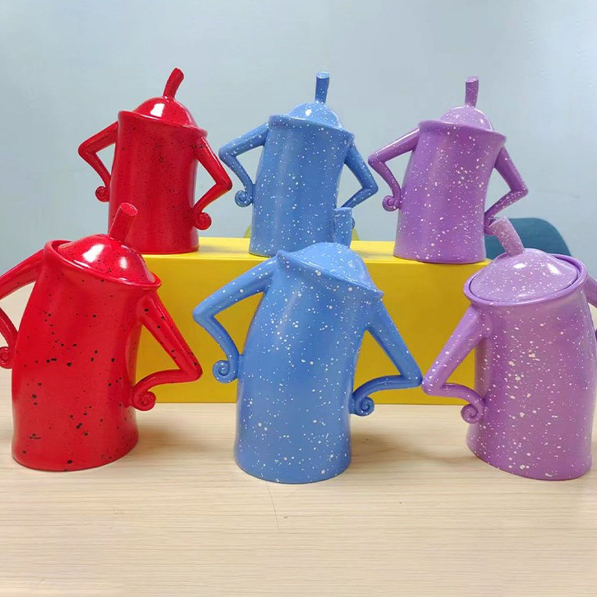 Storage Canister Resin Multifunctional Stylish Food Storage Jar Home Decoration for Jewelry Coffee Red S