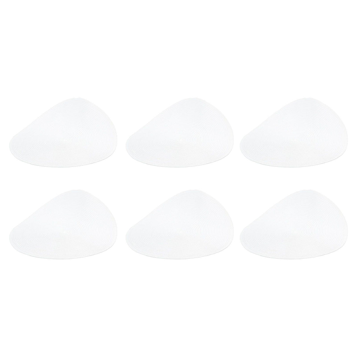 6PCS Round Placemat Woven White Table Mat Heat Insulation Easy to Clean Versatile Dining Accessory for Home Kitchen Decor