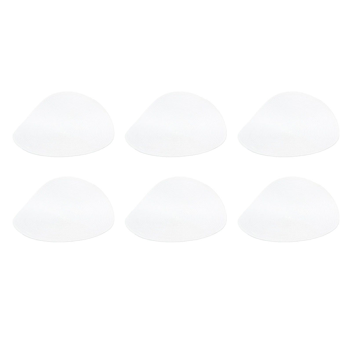 6PCS Round Placemat Woven White Table Mat Heat Insulation Easy to Clean Versatile Dining Accessory for Home Kitchen Decor