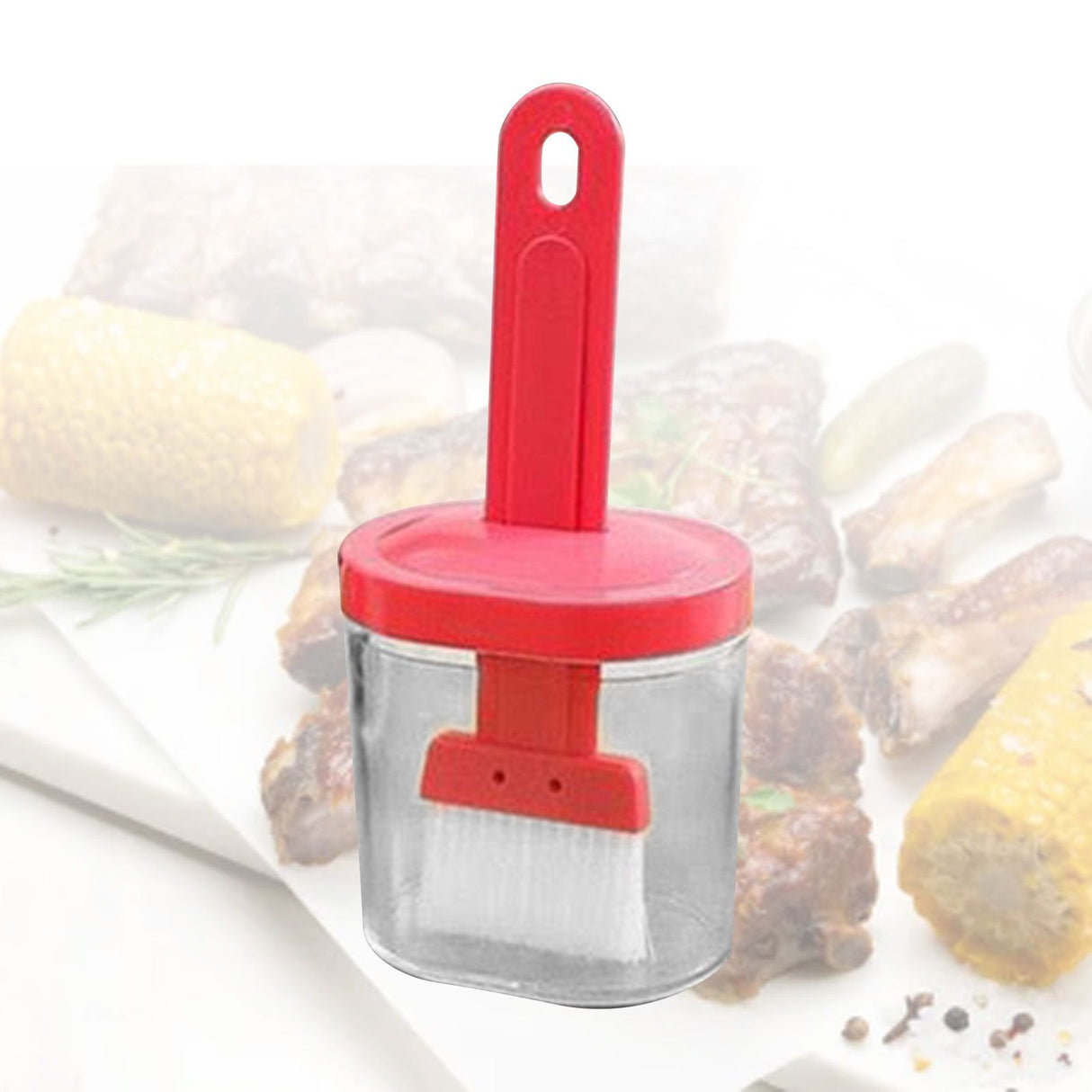 Integrated Silicone Oil Bottle Brush Olive Oil Dispenser Bottle with Silicone Brush for Cooking Baking Barbecue Pickling Pink
