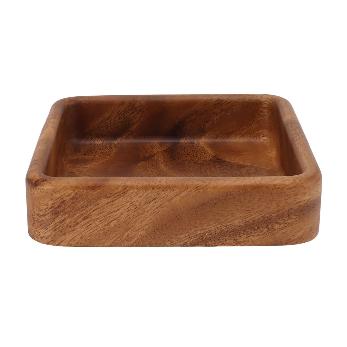 Walnut Fruit Plate Smooth Textured Elegant Wood Serving Tray for Snack Fruit Nut Kitchen Utensils Square 15x15cm