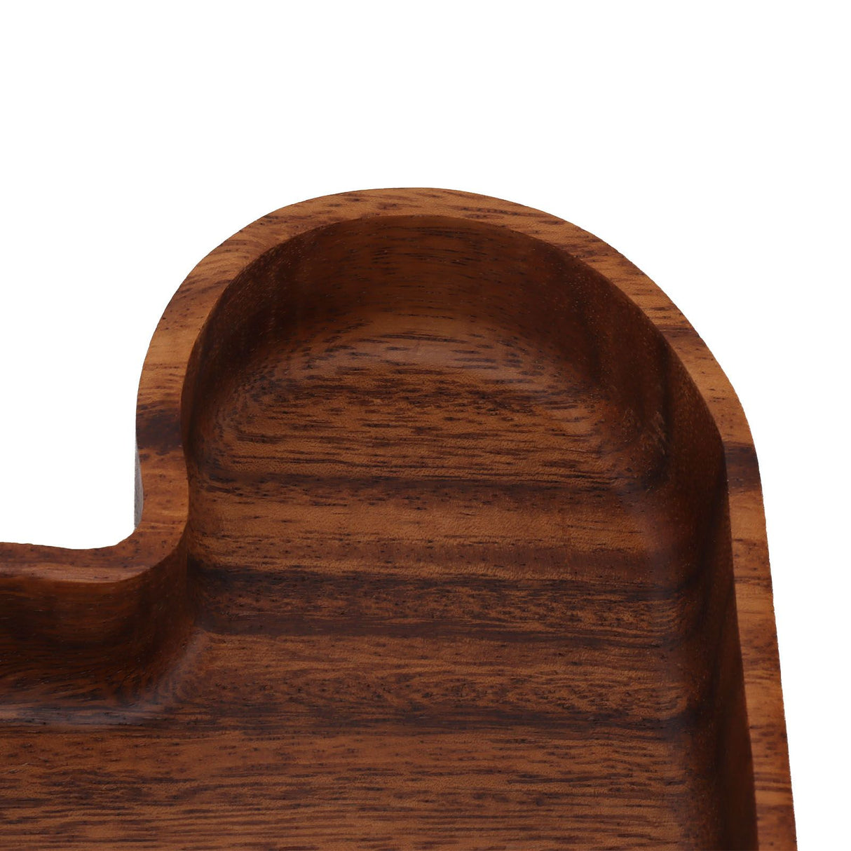 Walnut Fruit Plate Smooth Textured Elegant Wood Serving Tray for Snack Fruit Nut Kitchen Utensils Heart 14.5x14.5cm