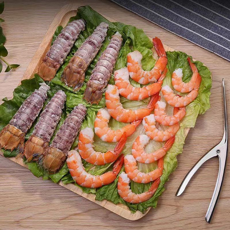 Shrimp Deveiner Tool Efficient Easy To Use Comfortable Grip Stainless Steel Shrimp Peeler for Seafood