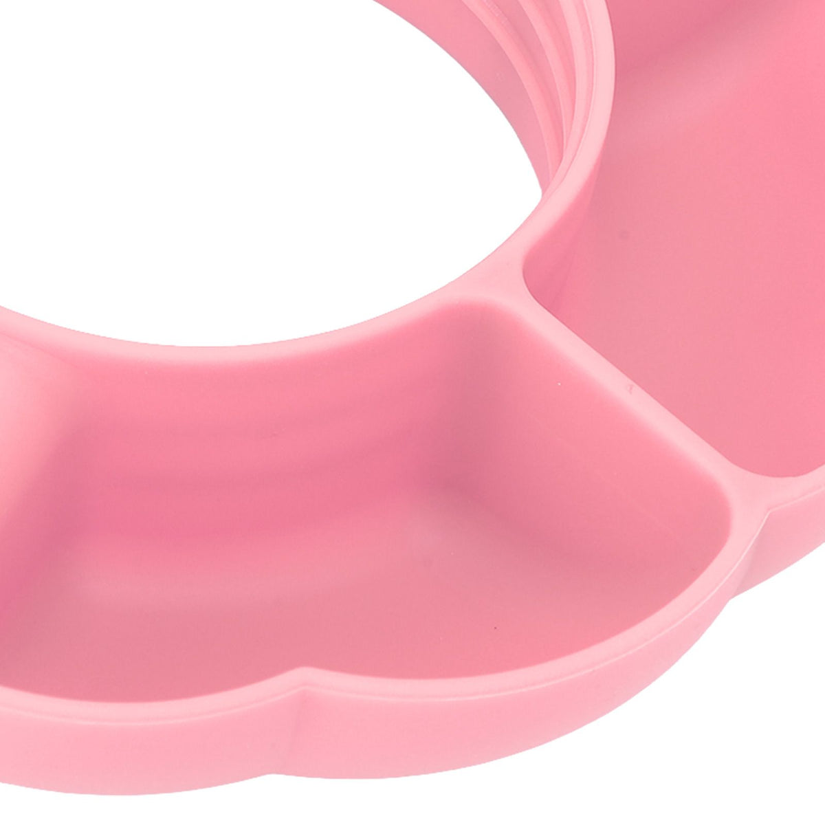 5 Grid Silicone Divided Serving Tray Snack Divider Divided Container Round Serving Platter for 40oz Cup Pink