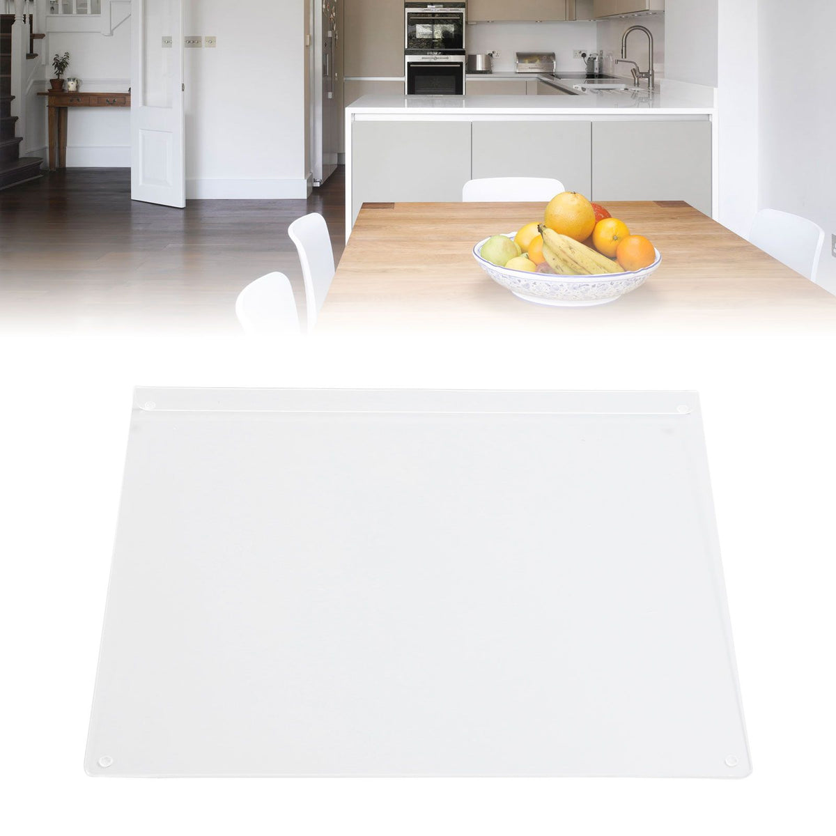Acrylic Cutting Board Non Slip Clear Cutting Board with Counter Lip for Kitchen Counter 45x35x3CM