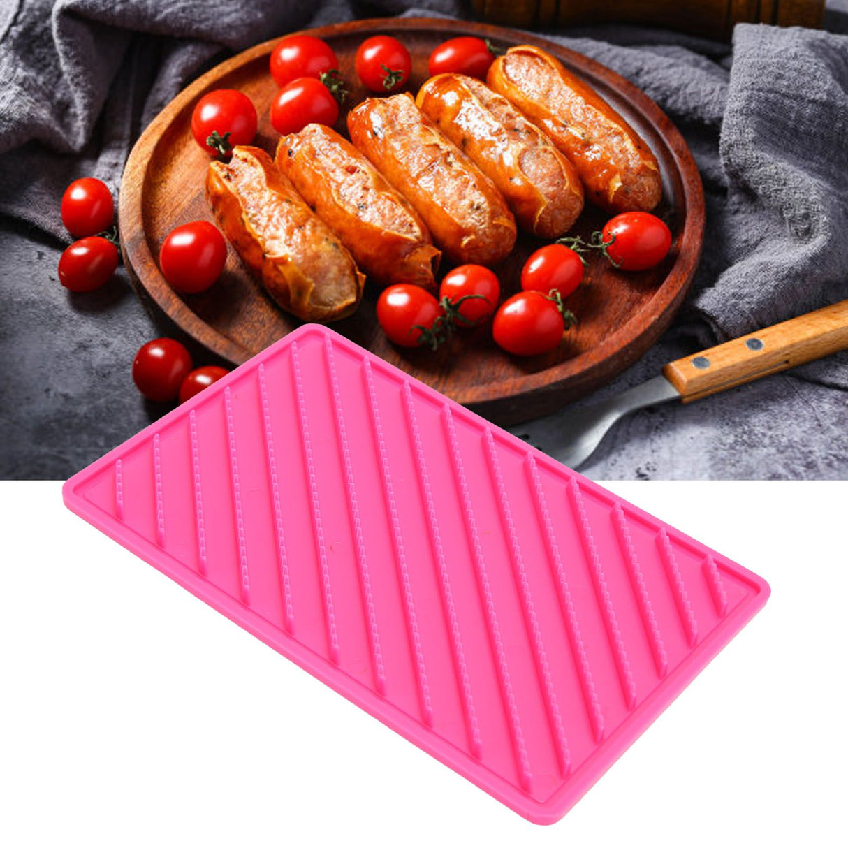Hot Dogs Cutter Tool Multipurpose Portable Plastic Hot Dogs Slicing Cutter for Outdoor Camping Barbecue