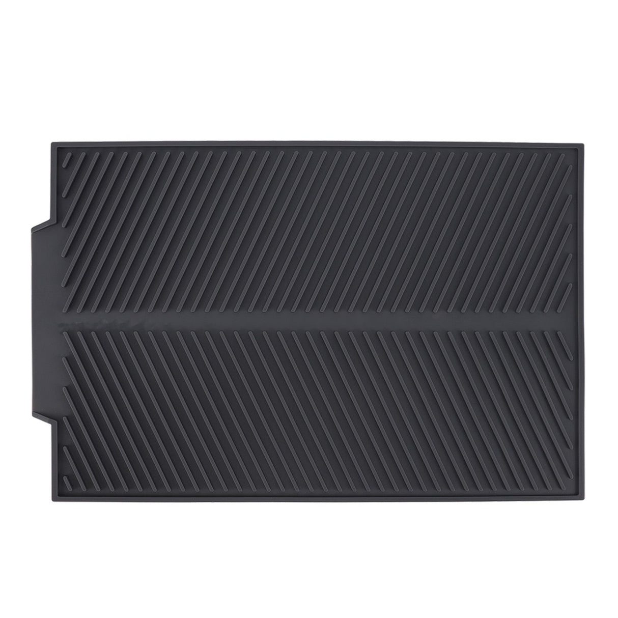 Silicone Dish Drying Mat Anti Slip Shock Proof Easy To Clean Kitchen Counter Drying Mat for Dish Bowl Fork S 39x25cm