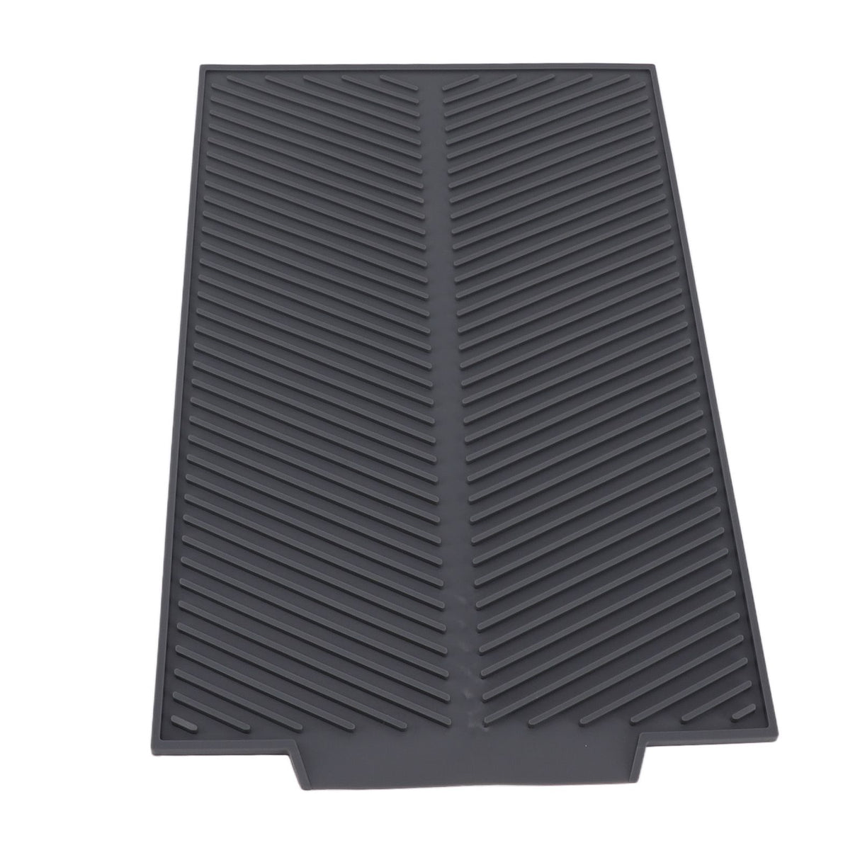 Silicone Dish Drying Mat Anti Slip Shock Proof Easy To Clean Kitchen Counter Drying Mat for Dish Bowl Fork S 39x25cm