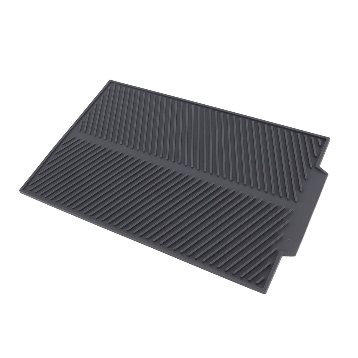 Silicone Dish Drying Mat Anti Slip Shock Proof Easy To Clean Kitchen Counter Drying Mat for Dish Bowl Fork S 39x25cm