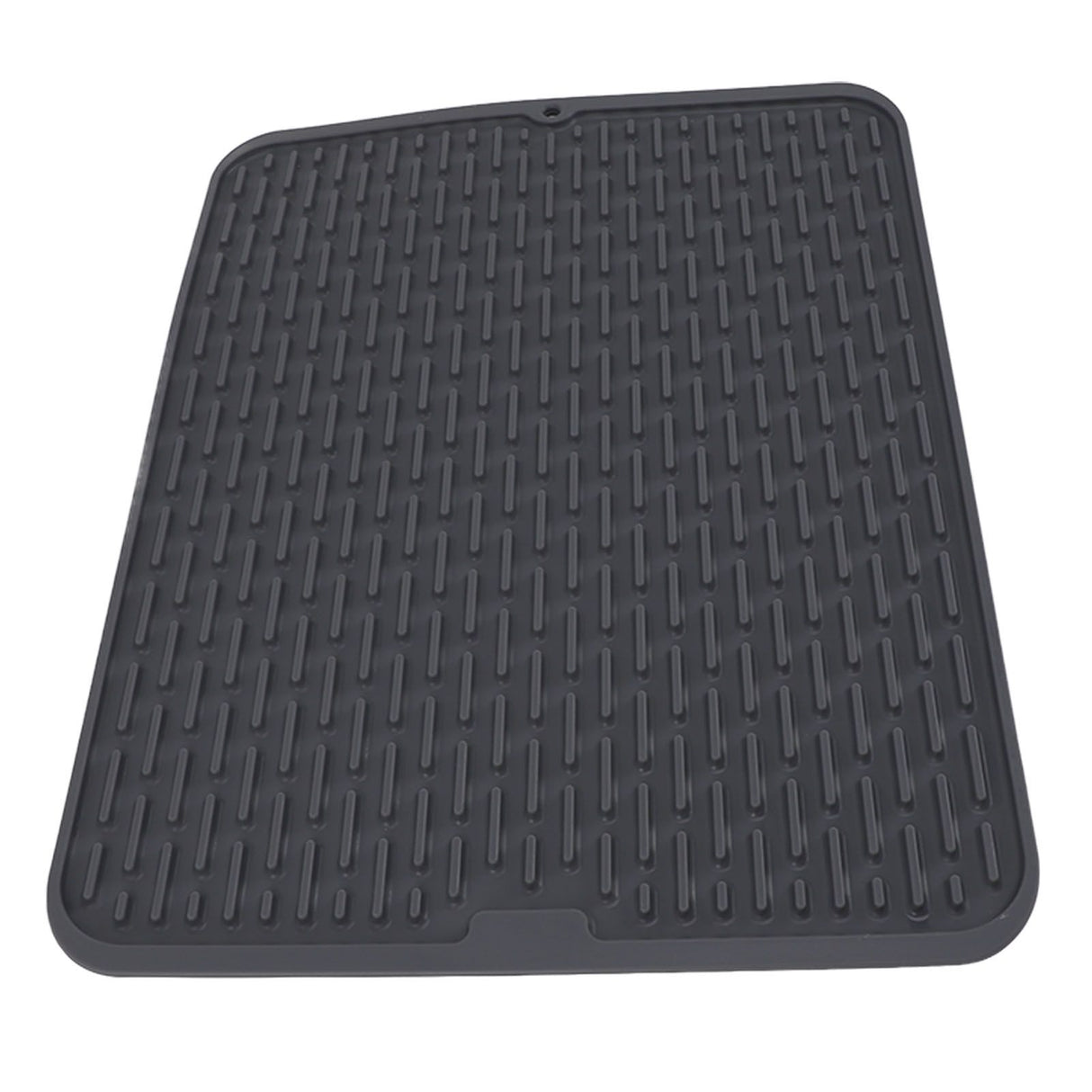 Rectangular Silicone Dish Drying Mat Heat Insulation Anti Slip Dish Drying Mat with Built in Drain Lip for Kitchen Counter Small Size