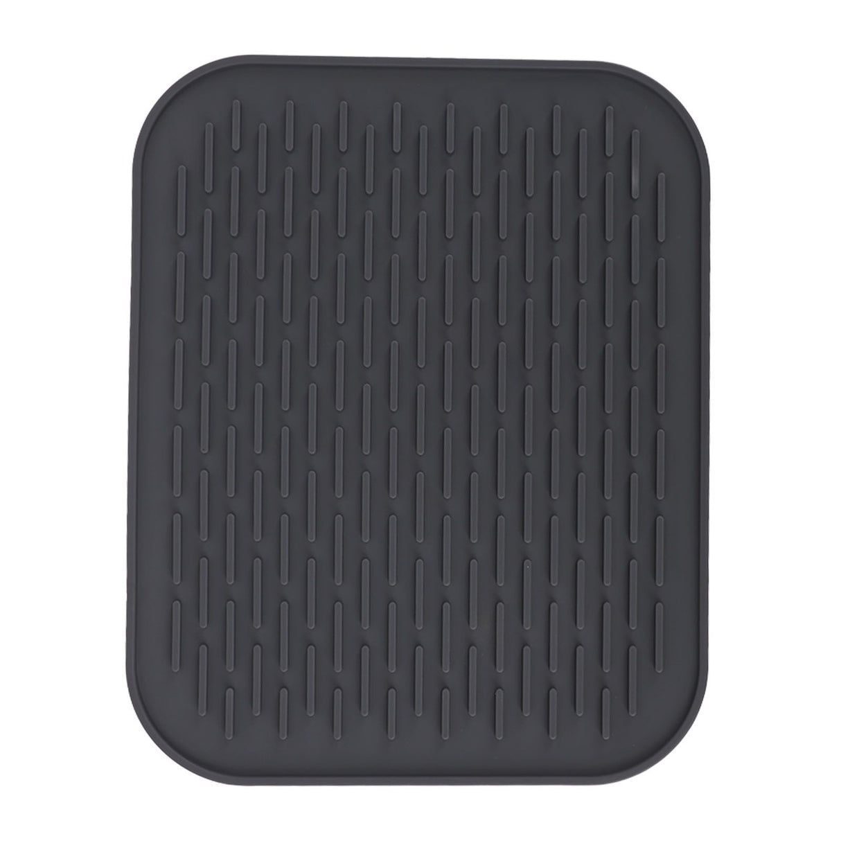 Rectangular Silicone Dish Drying Mat Heat Insulation Anti Slip Dish Drying Mat with Built in Drain Lip for Kitchen Counter Large Size