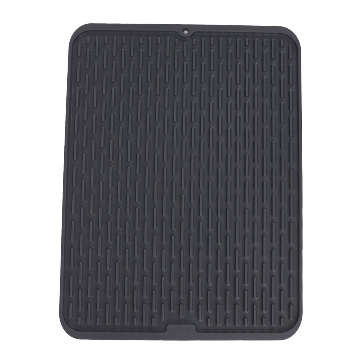 Rectangular Silicone Dish Drying Mat Heat Insulation Anti Slip Dish Drying Mat with Built in Drain Lip for Kitchen Counter Large Size