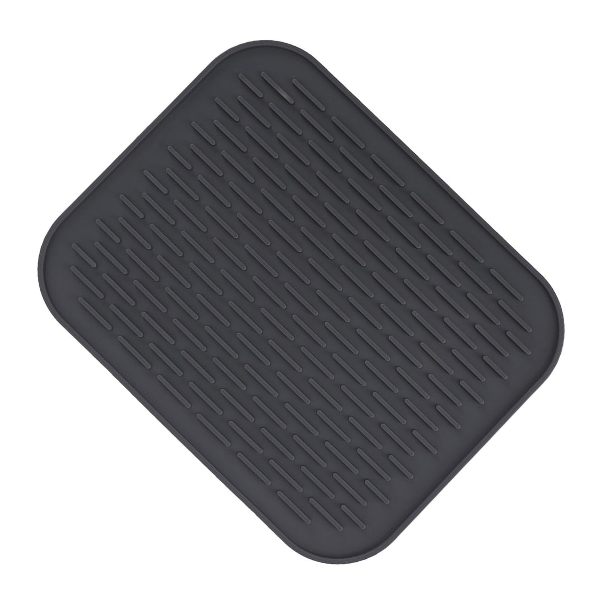 Rectangular Silicone Dish Drying Mat Heat Insulation Anti Slip Dish Drying Mat with Built in Drain Lip for Kitchen Counter Large Size