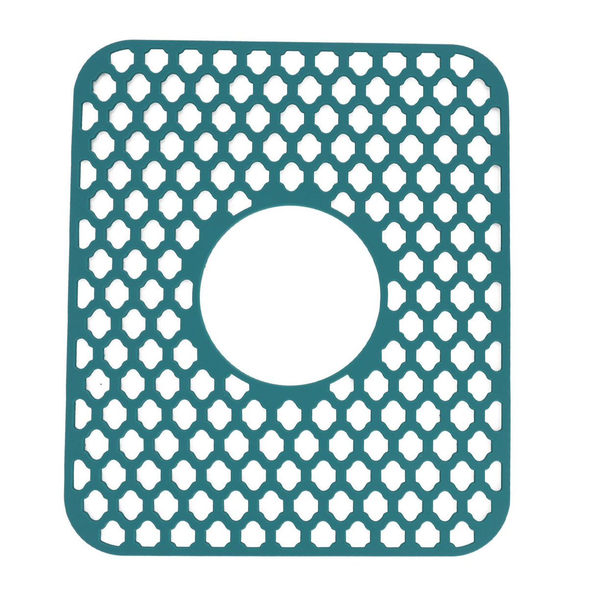Sink Protector for Kitchen Silicone Non Slip Heat Resistant Mat for Bottom of Center Drain Sink Farmhouse Stainless Steel Porcelain Sink Green