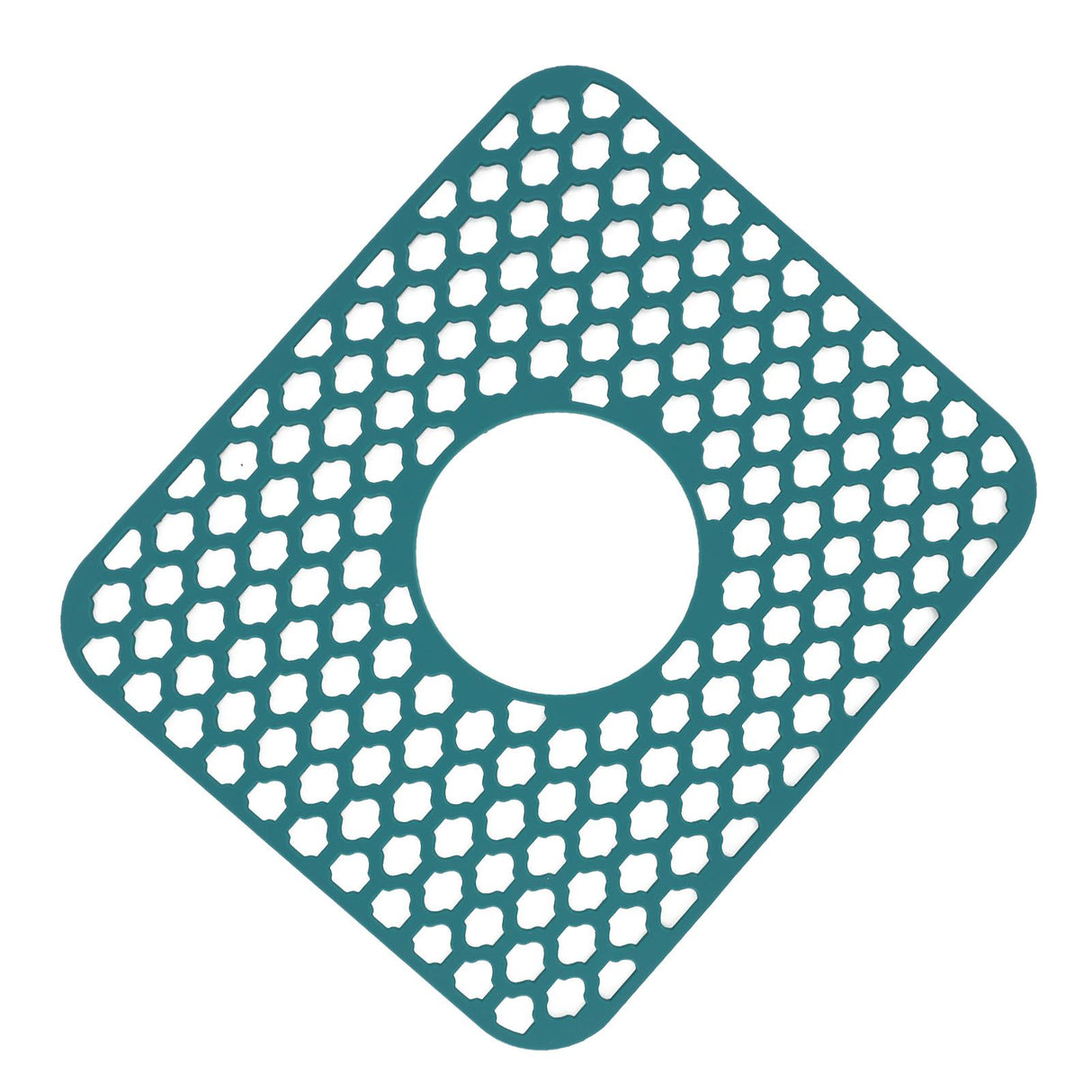 Sink Protector for Kitchen Silicone Non Slip Heat Resistant Mat for Bottom of Center Drain Sink Farmhouse Stainless Steel Porcelain Sink Green