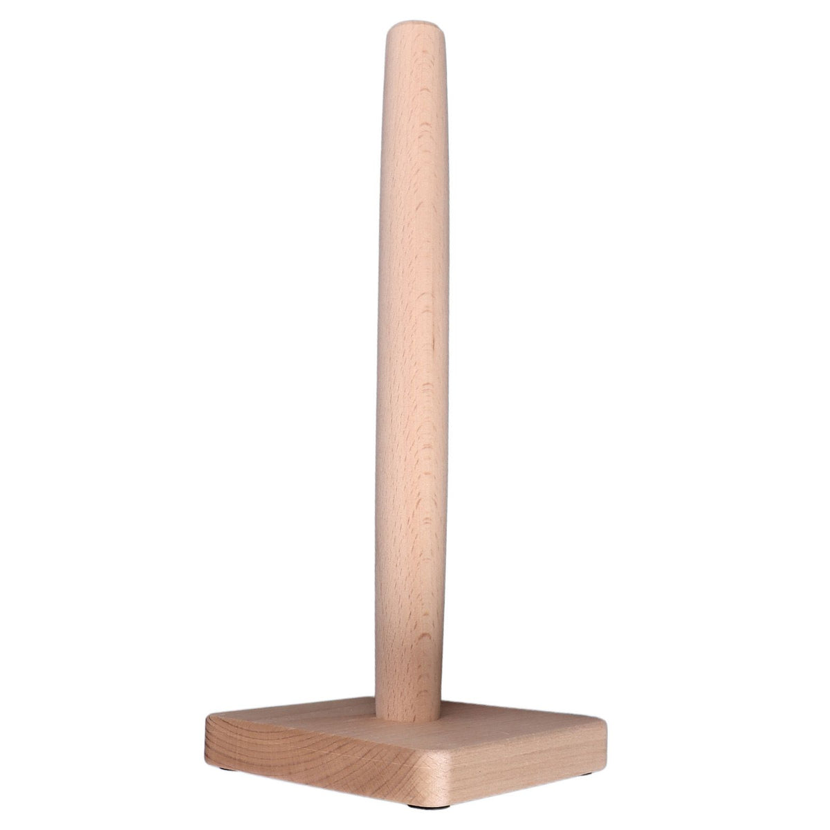 Wooden Paper Towel Holder Countertop Farmhouse Standing Paper Towel Organizer Roll Dispenser with Non Slip Base for Kitchen Living Room
