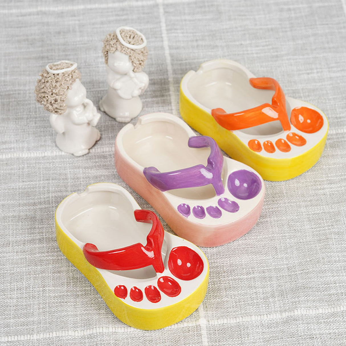 Ceramic French Fries Dish Cute Flip Flops French Fries Plate Cute Ceramic Bowl Flip Flops Shaped Snack Chip Soy Sauce Serving Dish Bowl Plate Red