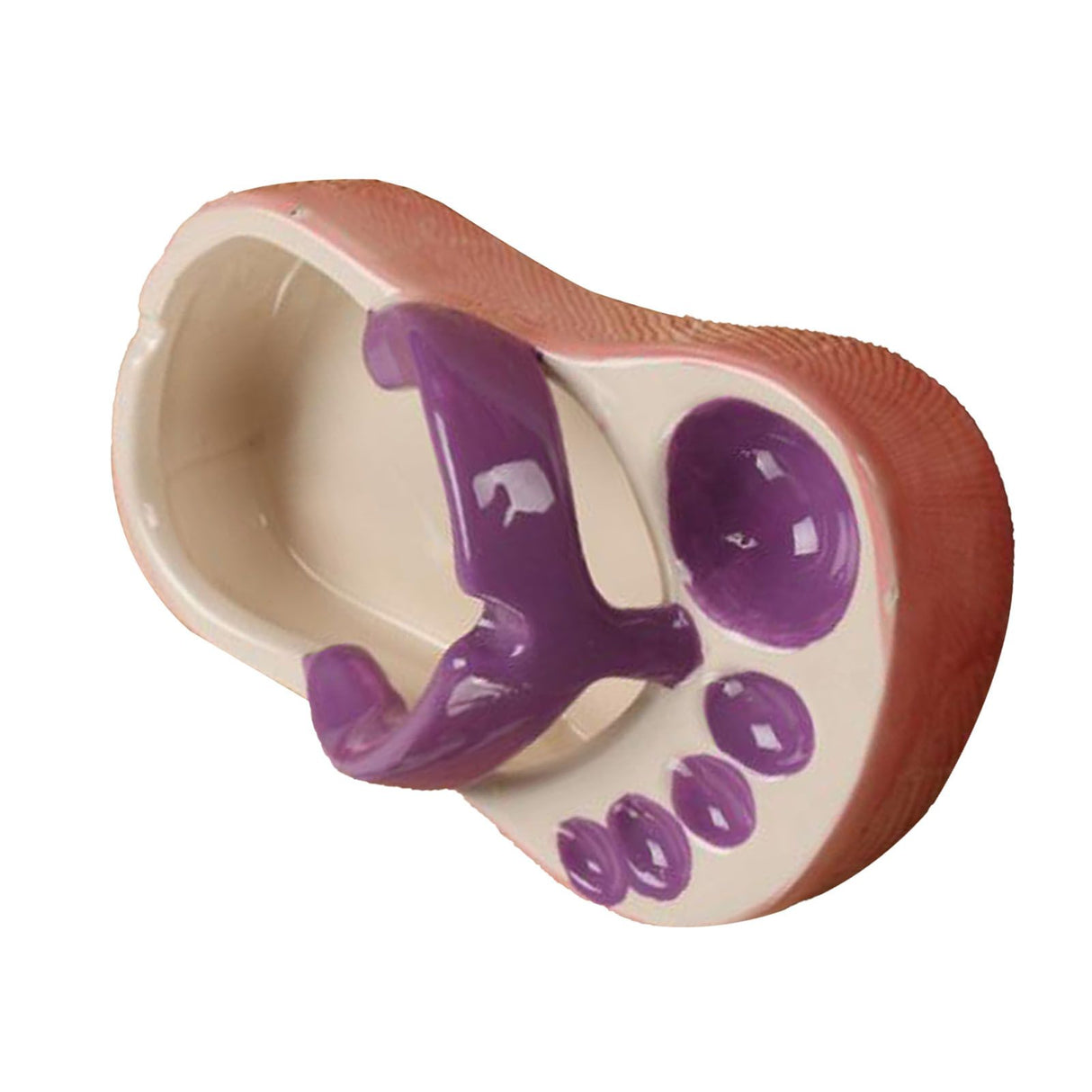Ceramic French Fries Dish Cute Flip Flops French Fries Plate Cute Ceramic Bowl Flip Flops Shaped Snack Chip Soy Sauce Serving Dish Bowl Plate Purple