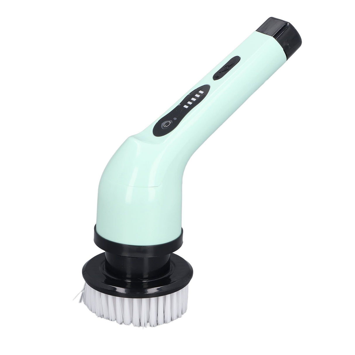 Electric Handheld Brush Adjustable Extension Handle Powerful Highly Efficient Labor Saving Electric Spin Scrubber for Bathroom Kitchen 9 Heads Green