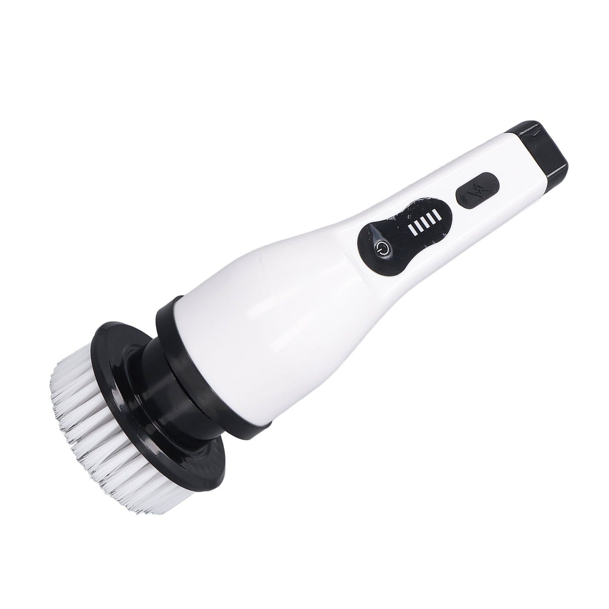 Electric Handheld Brush Adjustable Extension Handle Powerful Highly Efficient Labor Saving Electric Spin Scrubber for Bathroom Kitchen 9 Heads White