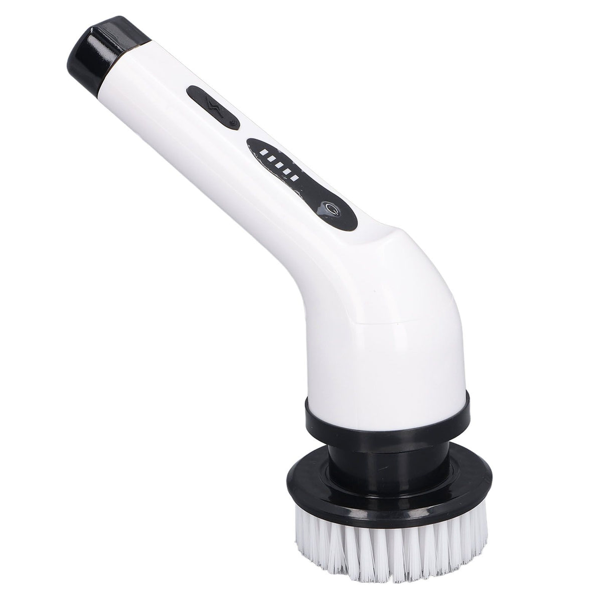 Electric Handheld Brush Adjustable Extension Handle Powerful Highly Efficient Labor Saving Electric Spin Scrubber for Bathroom Kitchen 9 Heads White