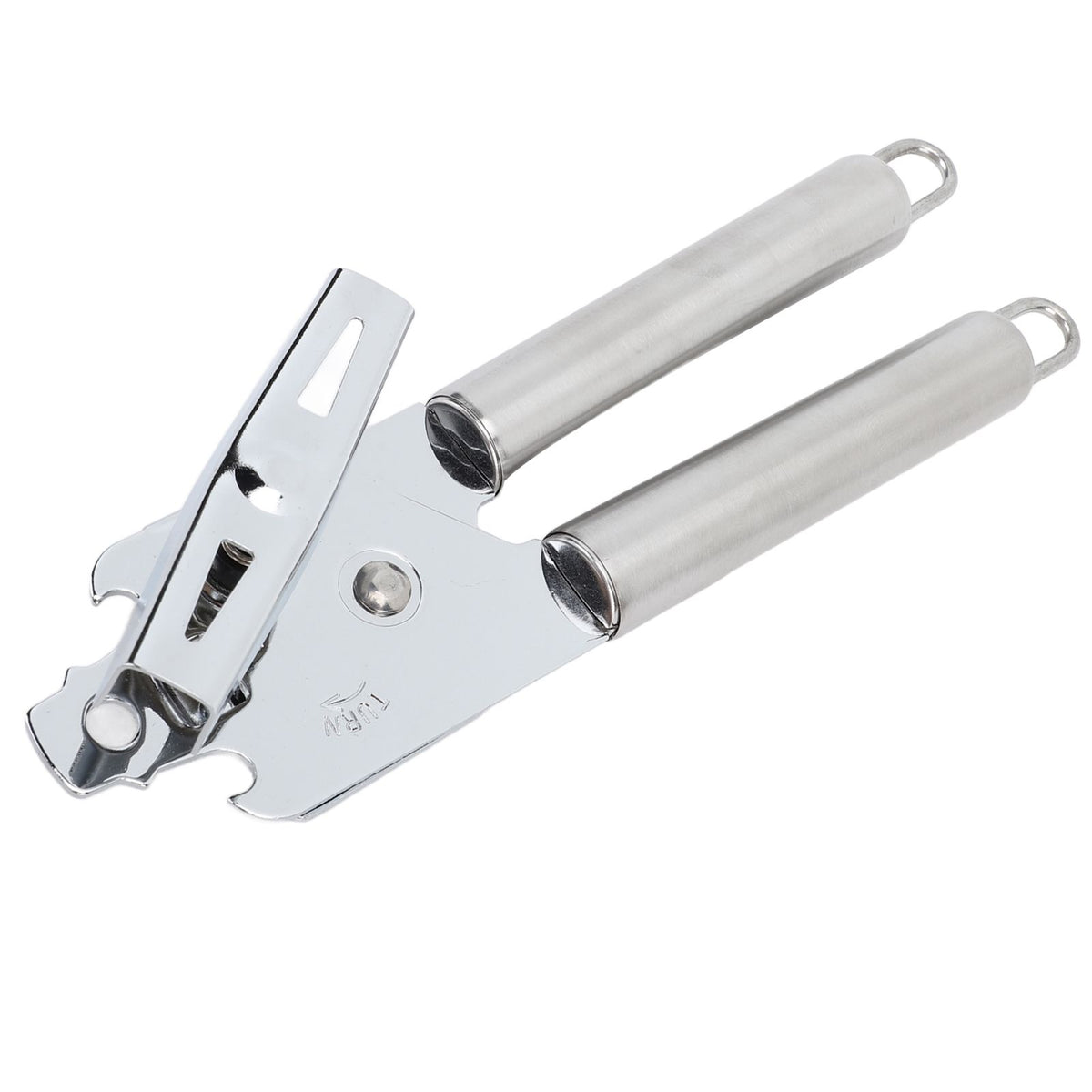 Manual Can Opener Handheld Stainless Steel Effortless Operation Multifunctional Can Bottle Opener for Home Kitchen Stainless Steel Handle