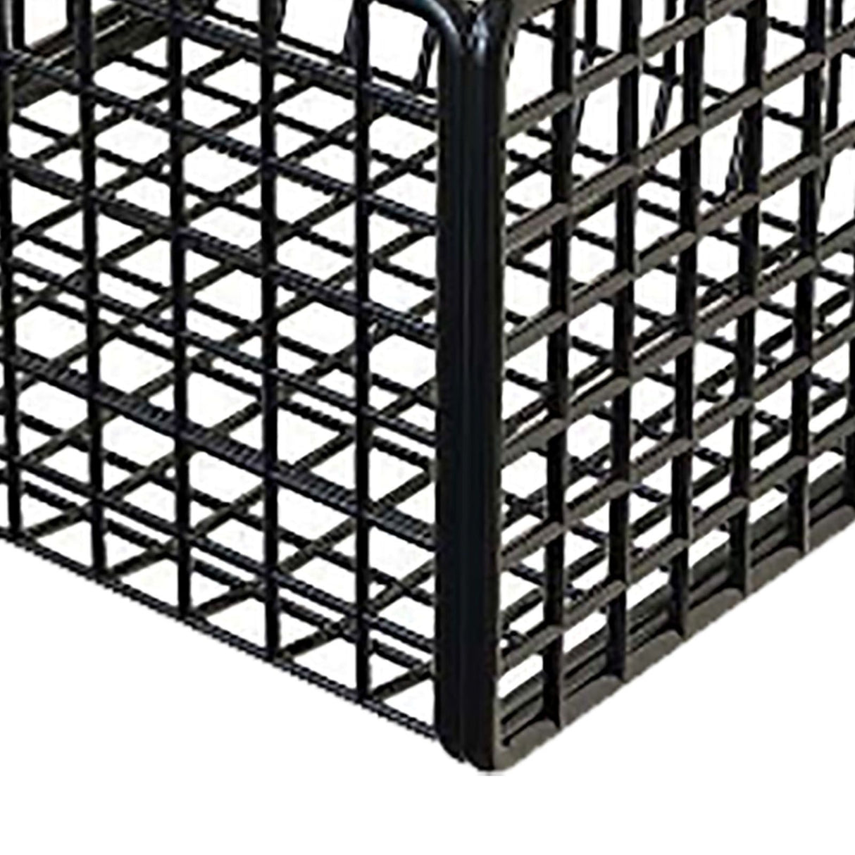 Wall Mounted Storage Basket No Drilling Adhesive Metal Wire Hanging Basket for Kitchen Food Pantry Bathroom Organization Black