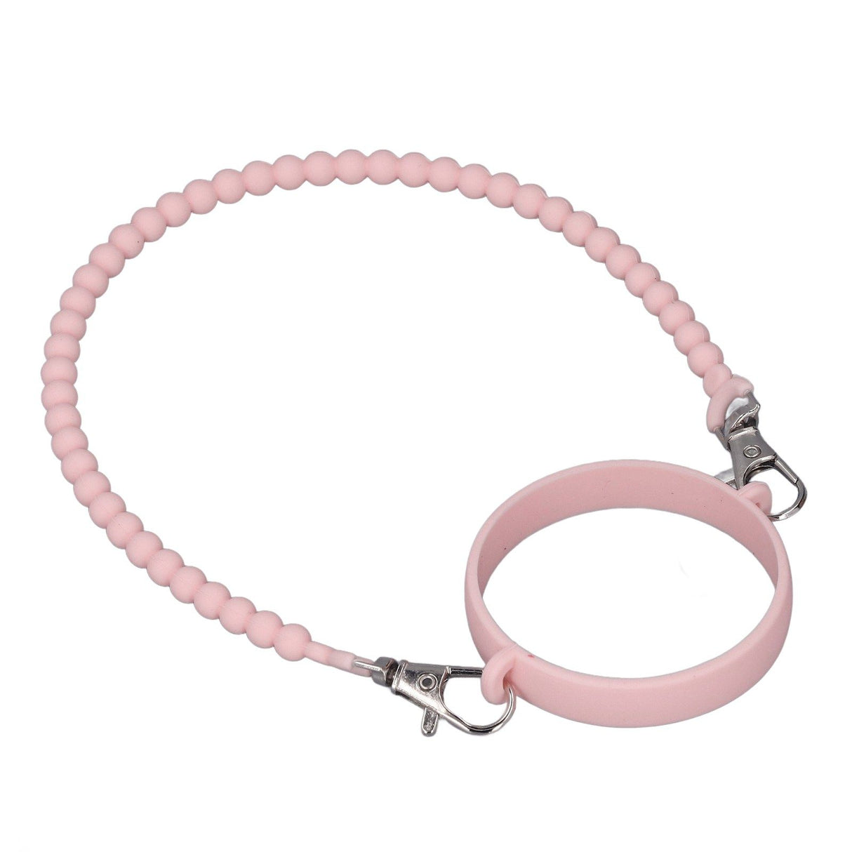 Water Bottle Handle Strap Portable Reliable Multifunctional 37cm Silicone Water Bottle Sling for Outdoor Pink