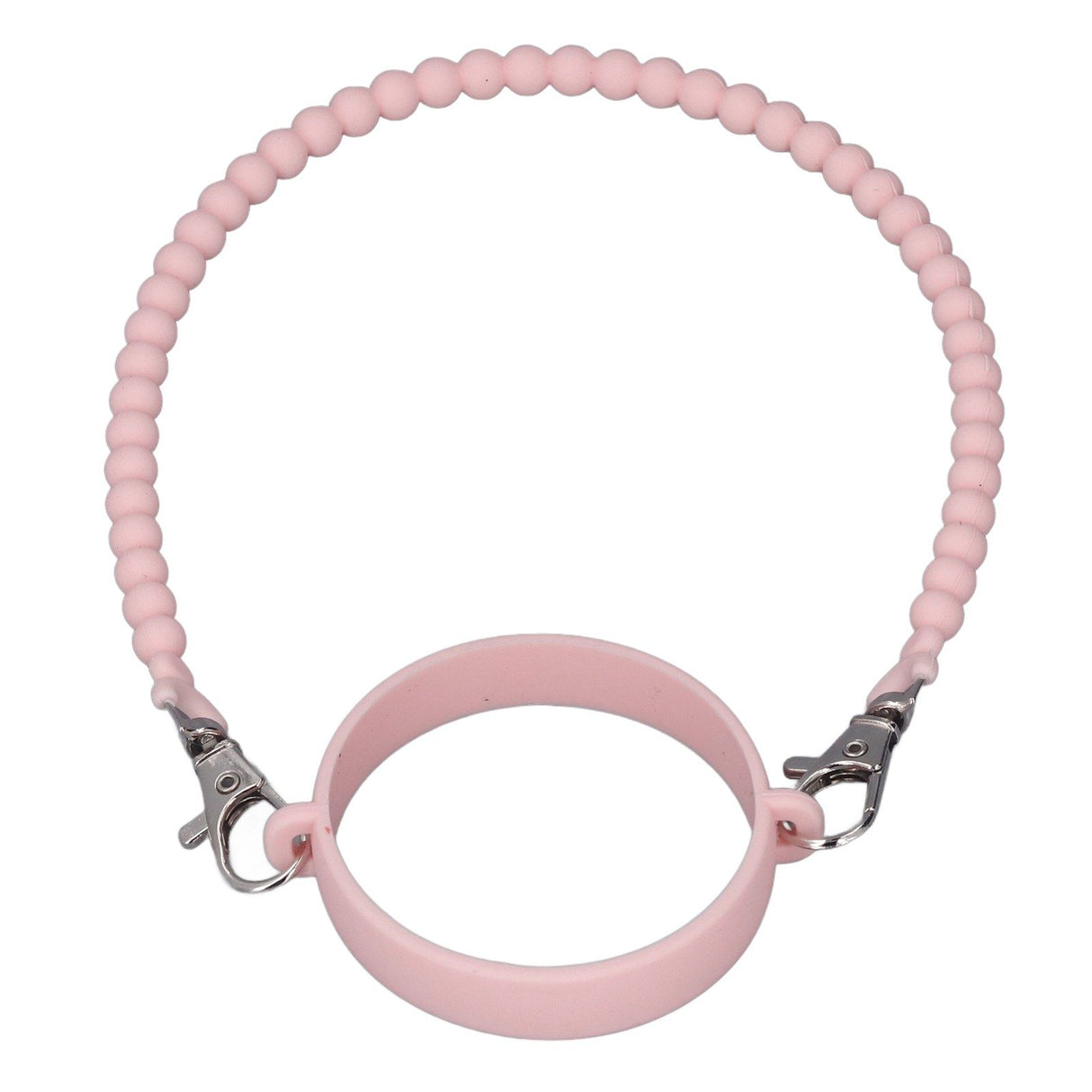 Water Bottle Handle Strap Portable Reliable Multifunctional 37cm Silicone Water Bottle Sling for Outdoor Pink