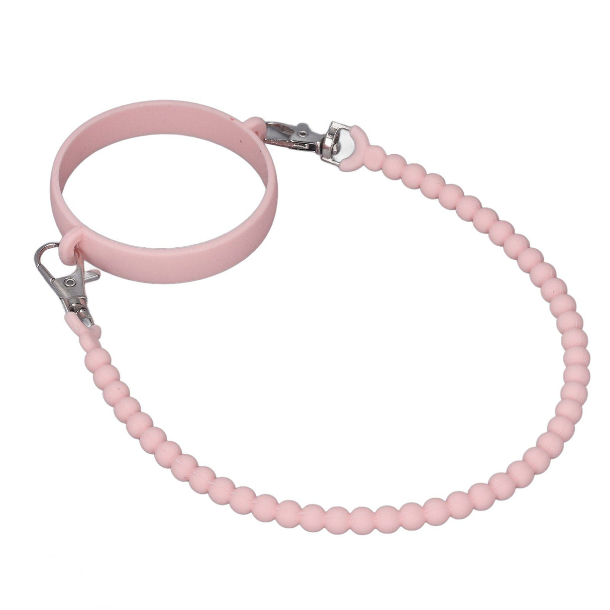 Water Bottle Handle Strap Portable Reliable Multifunctional 37cm Silicone Water Bottle Sling for Outdoor Pink