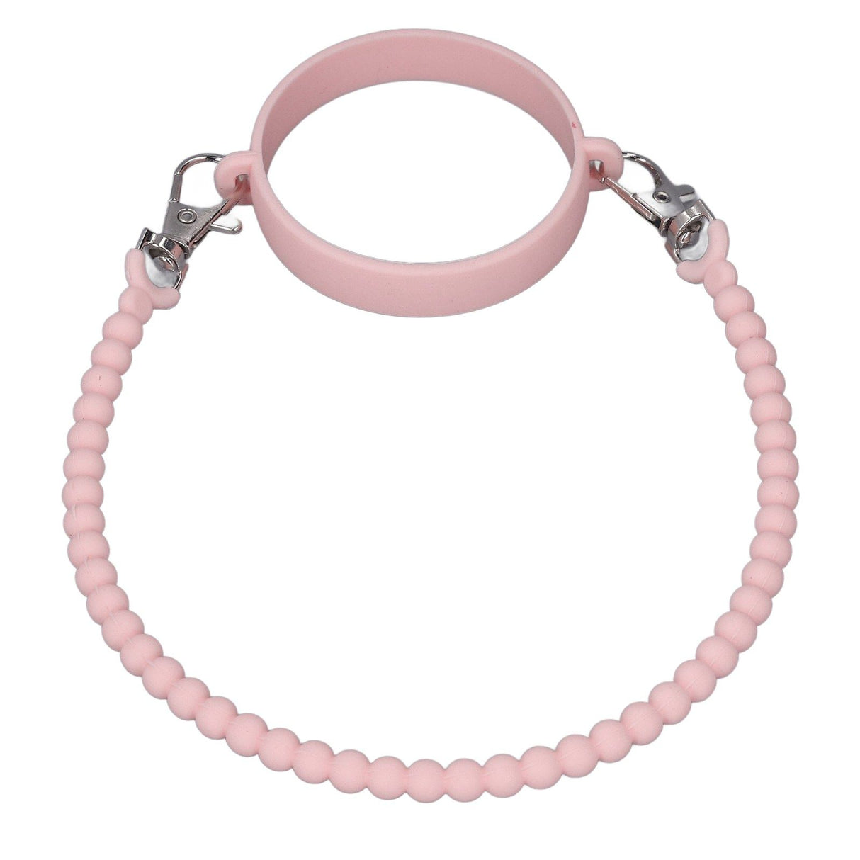 Water Bottle Handle Strap Portable Reliable Multifunctional 37cm Silicone Water Bottle Sling for Outdoor Pink