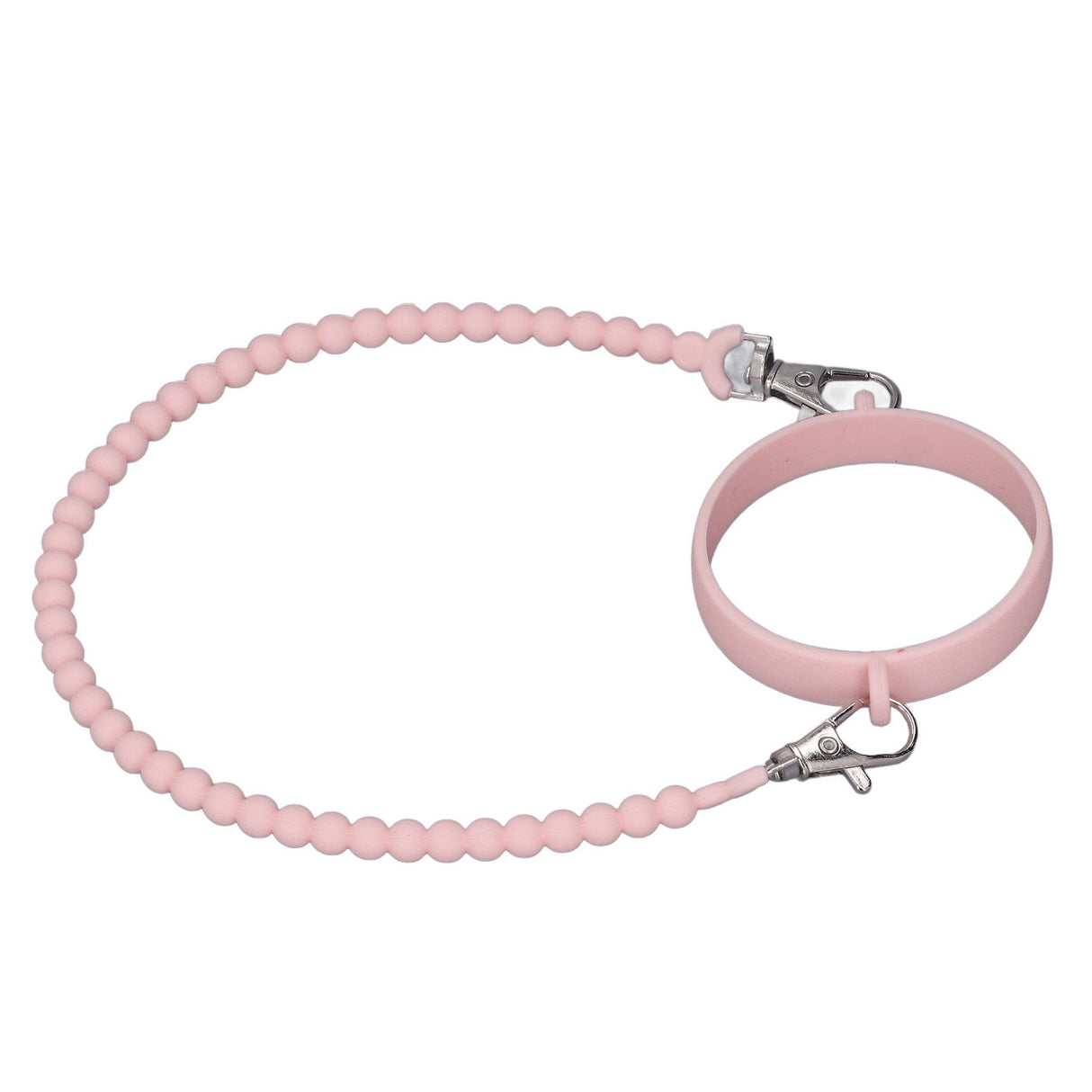 Water Bottle Handle Strap Portable Reliable Multifunctional 37cm Silicone Water Bottle Sling for Outdoor Pink