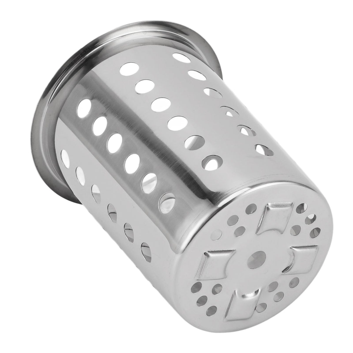Kitchen Utensil Holder Multipurpose Large Capacity Mess Proof 304 Stainless Steel Utensil Holder for Countertop With Holes