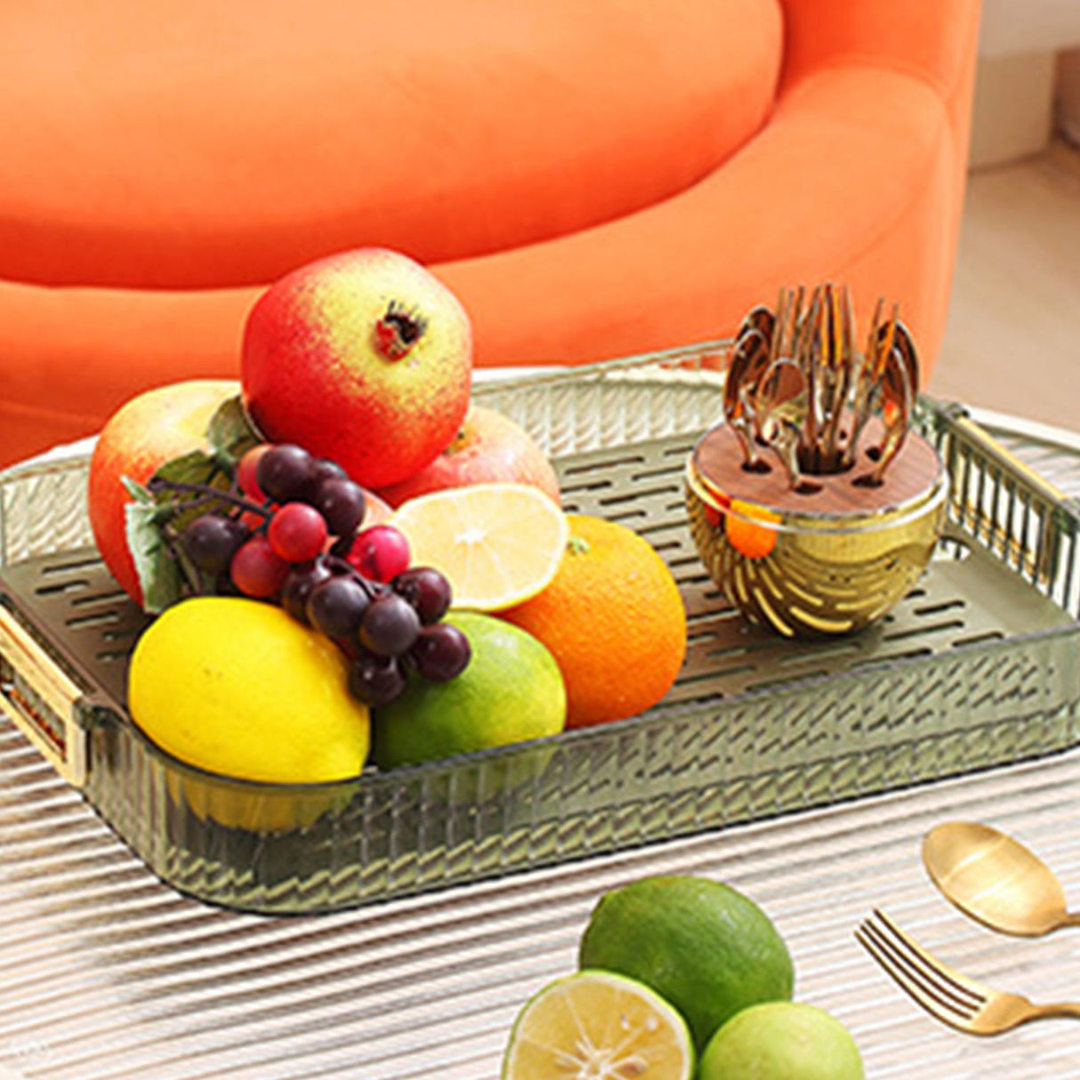 Dish Drain Tray Multipurpose Innovative Light Luxury Double Layers Efficient Draining Drain Tray for Tea Fruit Dish L