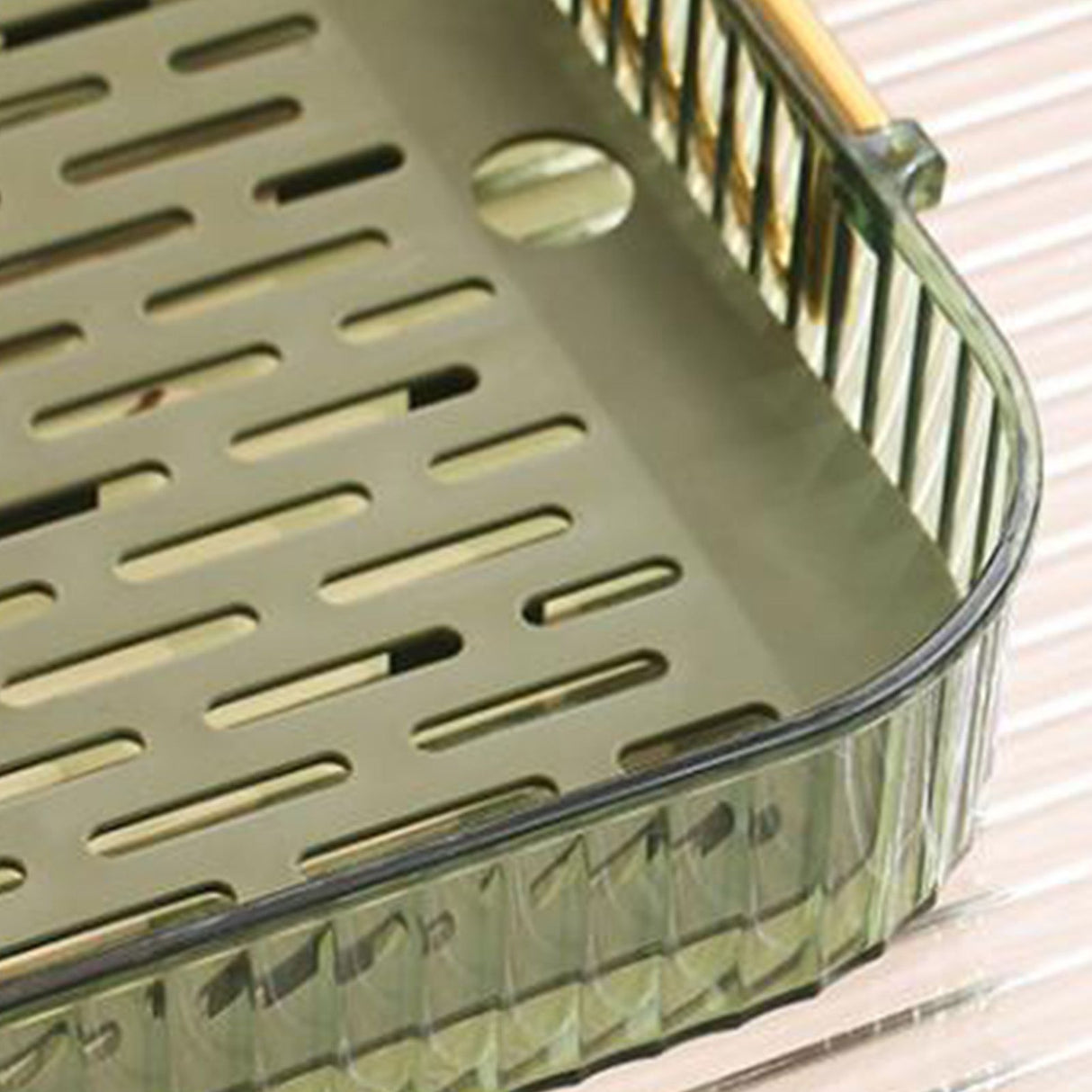 Dish Drain Tray Multipurpose Innovative Light Luxury Double Layers Efficient Draining Drain Tray for Tea Fruit Dish L