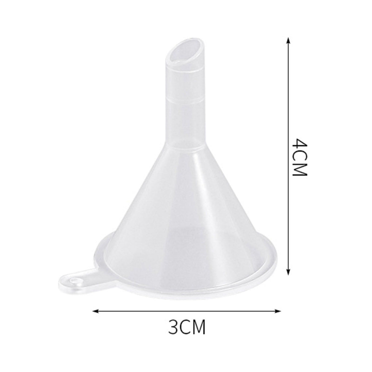 Mini Funnel Clear Wide Mouth Plastic Multi Purpose Dishwasher Safe Small Funnel for Lab Bottle Perfume Spice Powder