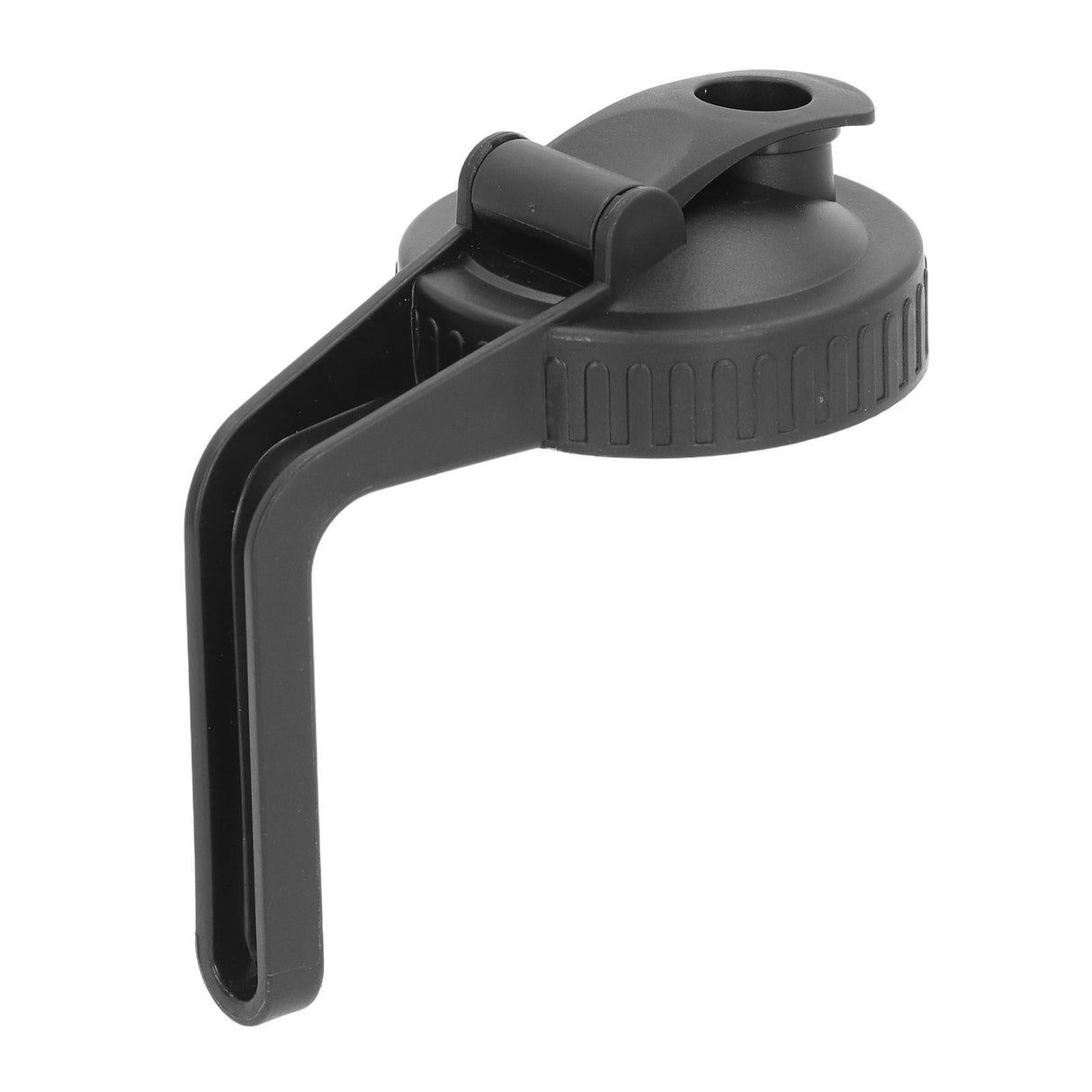 Pour Spout Lid Black Flip Cap Lid Sealing Plastic Wide Mouth Lid with Handle for Mason Jar 70mm Mouth