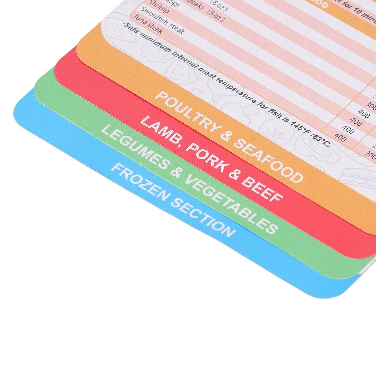 3 Pack Pot Sheets Magnet Set Fryer Pressure Cooker Keto Food Perfect Temperature Cooking Time Guide for Meat Beef Pork Vegetable Kitchen Gadgets