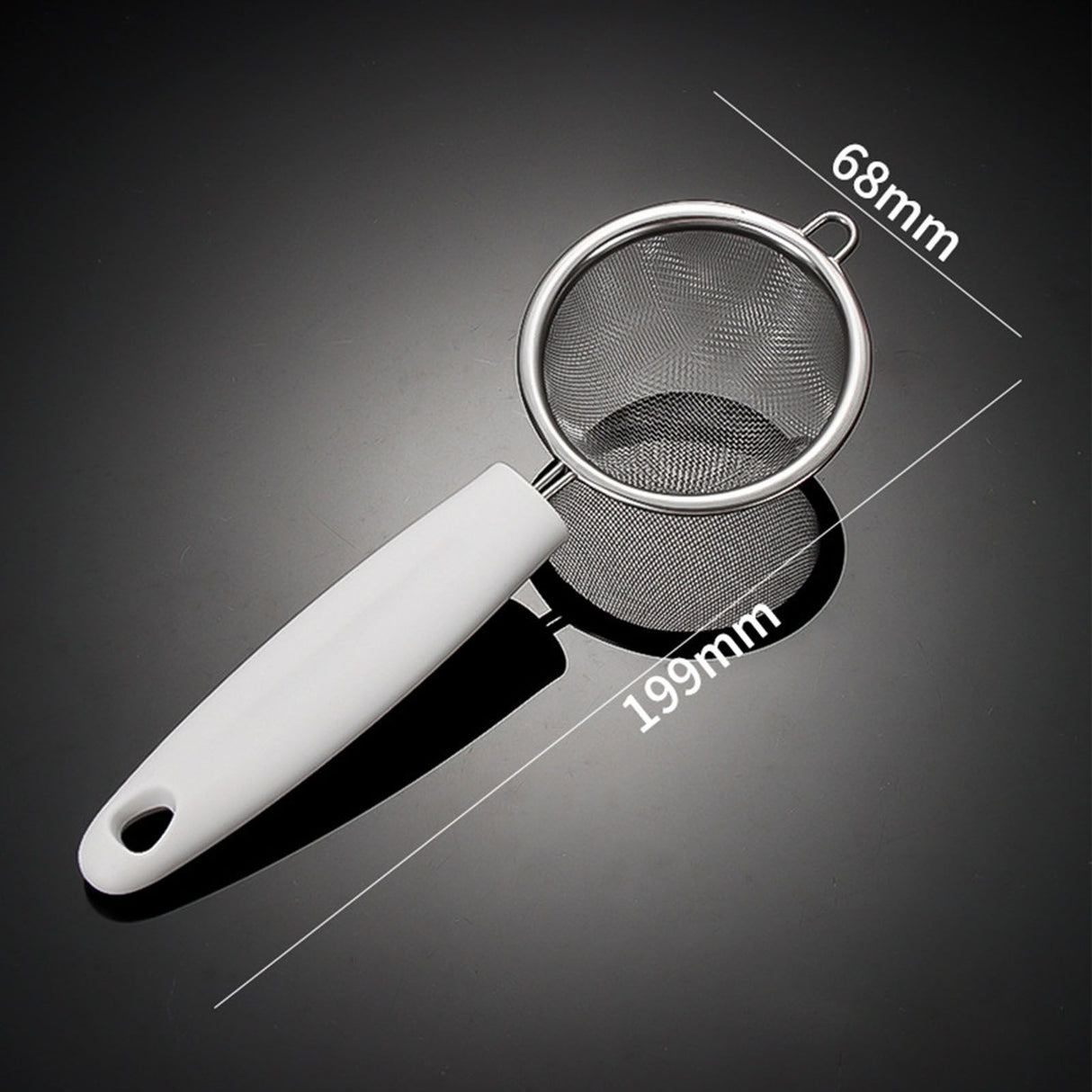 Fine Mesh Skimmer Spoon Stainless Steel Fine Mesh Food Strainer Kitchen Frying Tool for Oil Filter Skimming Grease Foam Small