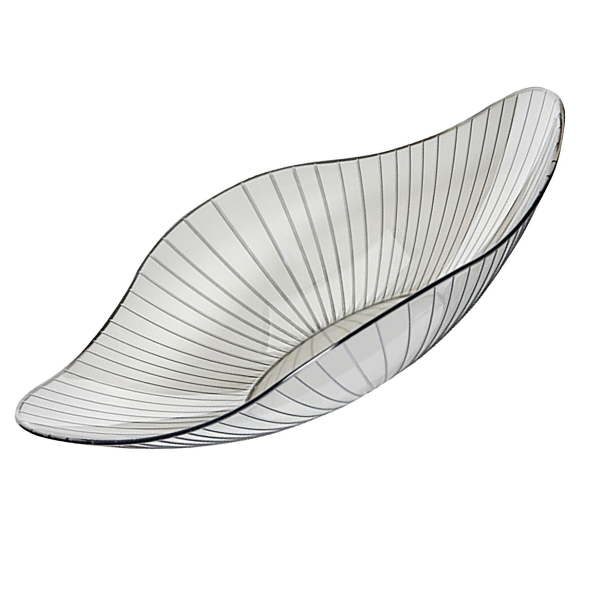 Transparent Grey Fruit Plate Large Plastic Serving Bowl Hand Made Candy Snack Bowl for Living Room Restaurant Party