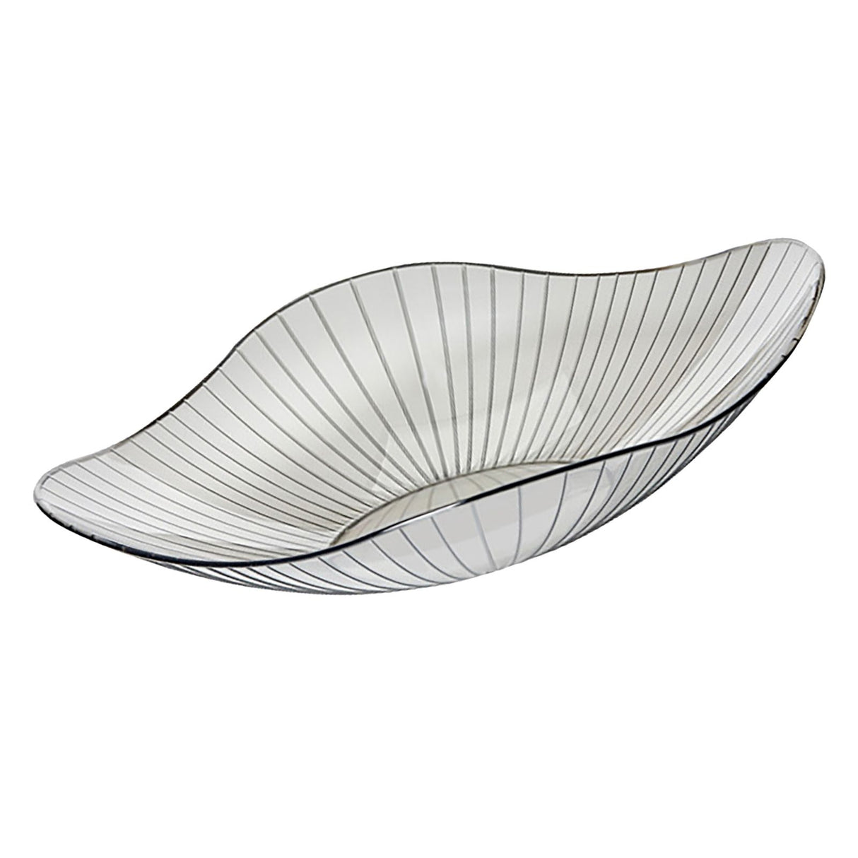 Transparent Grey Fruit Plate Large Plastic Serving Bowl Hand Made Candy Snack Bowl for Living Room Restaurant Party