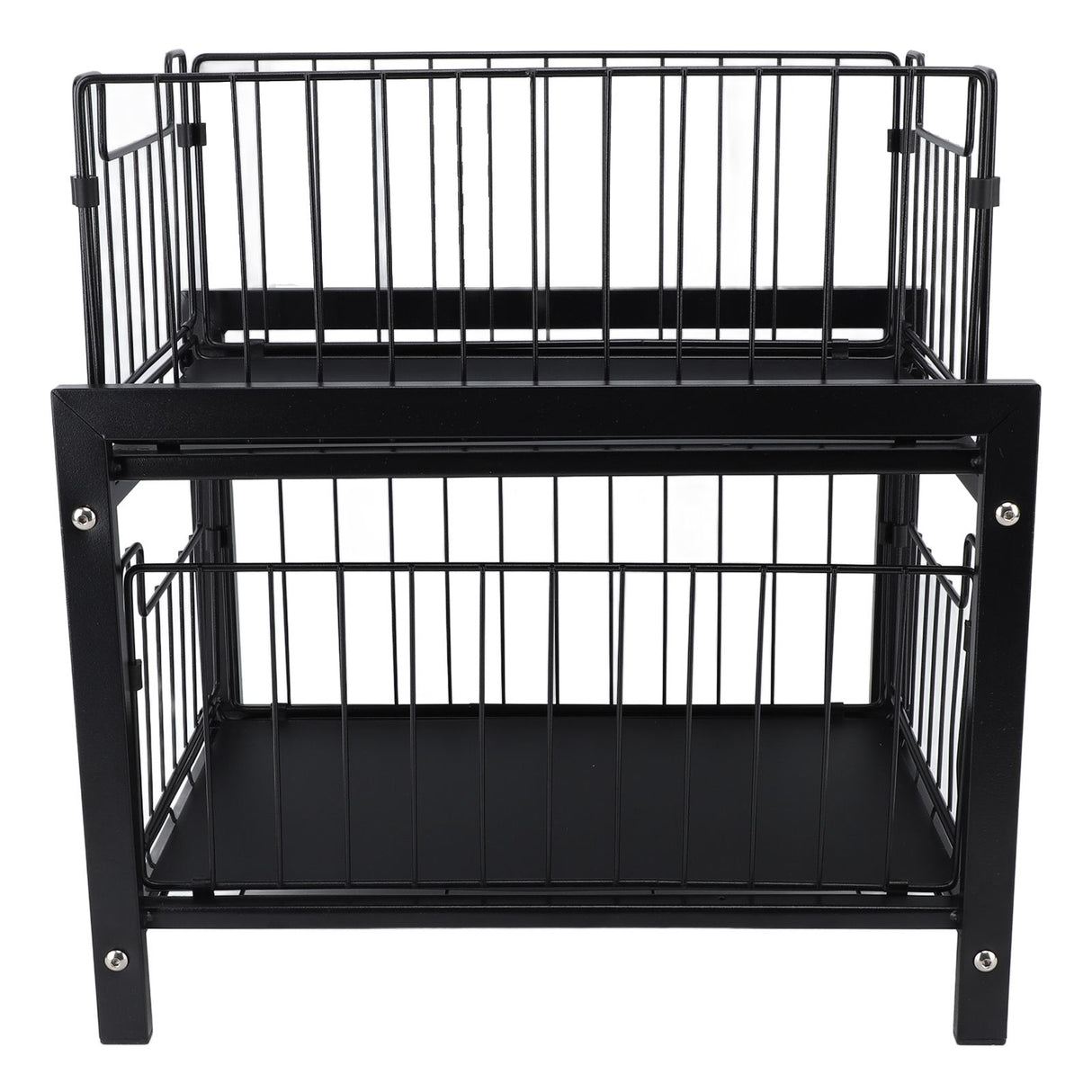 Under Sink Organizer Iron 2 Tier Pull Out Spice Rack Countertop Storage Shelf for Kitchen Bathroom Cabinet